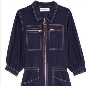 L.F. Markey Dante Boilersuit Jumpsuit. Navy Blue